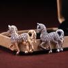Fashion Rhinestone Animal Horse Brooch Pins Metal Crystal Corsage Suit Shirt Collar Luxulry Brooches Jewelry Accessories