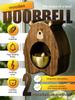 Cute Bear Wooden Doorbell - Natural Log Material with Brass Bell & Healing Tone