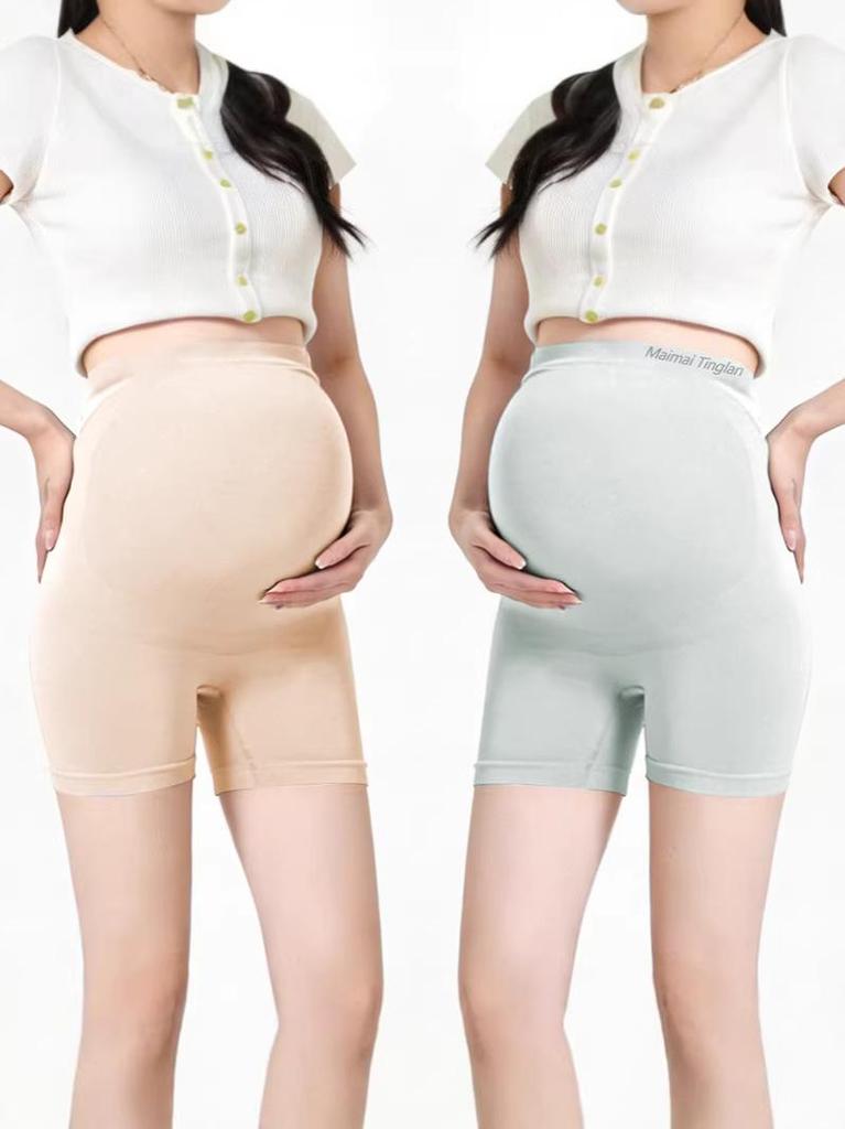High Waist Plus Size Maternity Support Leggings with 10A Antibacterial Fabric and High Elasticity