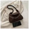 Street Style Small Chain Shoulder Bag With Magnet Closure For Daily Use