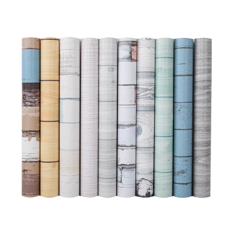 Self-Adhesive Imitation Wood Grain Wallpaper - Moisture-Proof Wall Decoration for Bedrooms