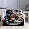 This Death Note-themed 3D Cute Cartoon Blanket Is Suitable for Bedding, Sofas, Travel, Picnics, and Other Occasions.