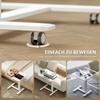 Height Adjustable Standing Desk With 4 Wheels C Shape 65 Cm X 48 Cm X 73 110 Cm White