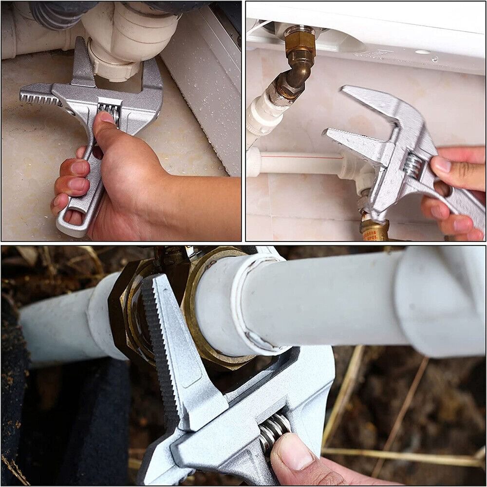 Large Opening Bathroom Hand Tools Adjustable Spanner 6-68MM Steel Key Nut Key Pipe Wrench