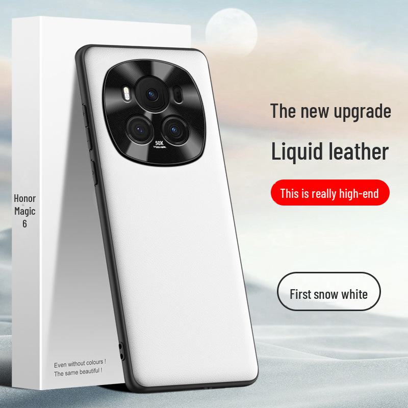 

Защитный чехол из жидкой кожи для телефона Honor Magic 6, устойчивый к падениям и загрязнениям, цельный дизайн, уже в продаже. Honor Magic6