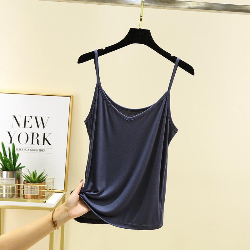 Canottiera da Donna in Modal con Spalline Sottili - Estiva Sottile da Indossare Sotto/Senza Maniche, Taglie Forti Vestibilità Larga per un Effetto Snellente