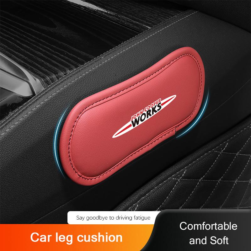 Car Interior Leg Knee Rest Pads Leather Cushion For MINI WORKS One Cooper JCW Countryman Clubman Cabrio Paceman Coupe Roadster