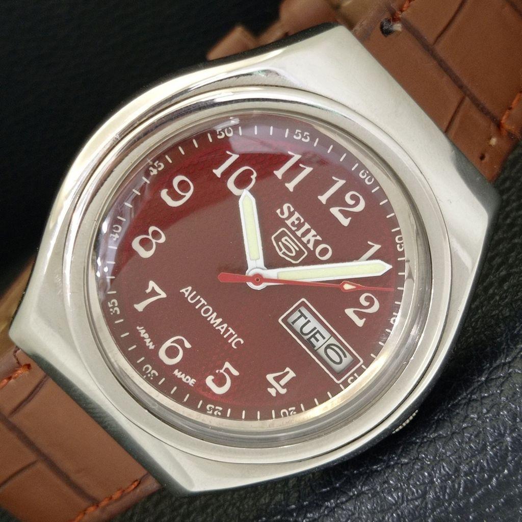 

ЯПОНИЯ ВИНТАЖ SEIKO 5 АВТОМАТИЧЕСКИЕ 6309A МУЖСКИЕ ЧАСЫ С ЦИФЕРБЛАТОМ КРАСНОГО ЦВЕТА a700493-5 R203-a700493