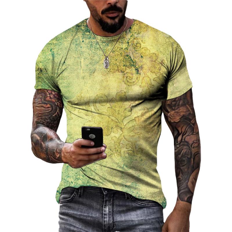 Fashion New Retro National Style Graphic T Shirts Summer Trend Men Casual Streetwear Personality Harajuku Print O-neck Tees Tops