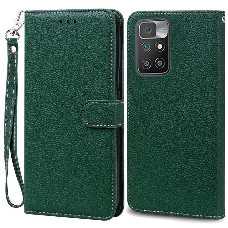 

Чехол для Redmi 10 4G, 16 цветов, для Xiaomi Redmi 10, 2022, кожаный чехол-бумажник с откидной крышкой для Redmi 10 Prime 4G, redmi10 4G, защитный чехол-держатель для слота для карт темно-зеленого