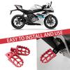 Baohatsu Foot Pegs Foot Rest Billet Wide 1 Pair for Yamaha XT250 YZ125 YZ80 WR250 TTR90 TTR125 (Red)