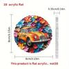 Acrylic Vibrant Car Decorative Pendant Charming Floral Design For Vehicles Stylish