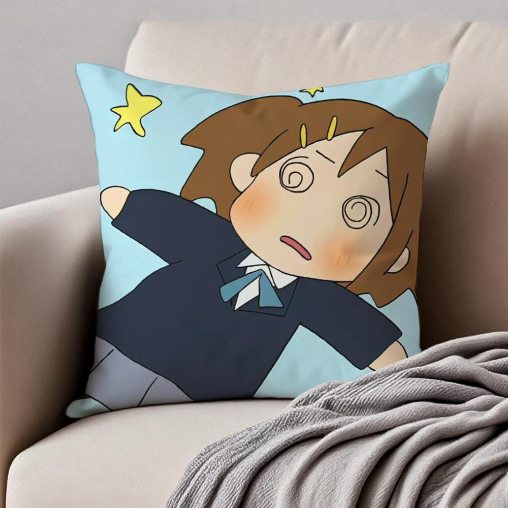 Funny Japanese Anime AAzumanga Daioh Cushion Cover Pillowcase Antidustmite Invisible Zipper Short Plush Sofa Cushion