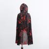 Kids Adult Cloak with Hood Halloween Costume Hooded Cloak with Bloody/Spiders Decors Cosplay Vampires Witch Cape Gifts