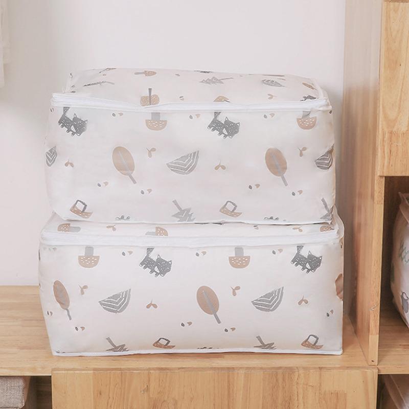 Foldable Storage Bag Clothes Blanket Quilt Closet Sweater Organizer Box Pouches Fashion  Clothes Cabinet Organizer Bags