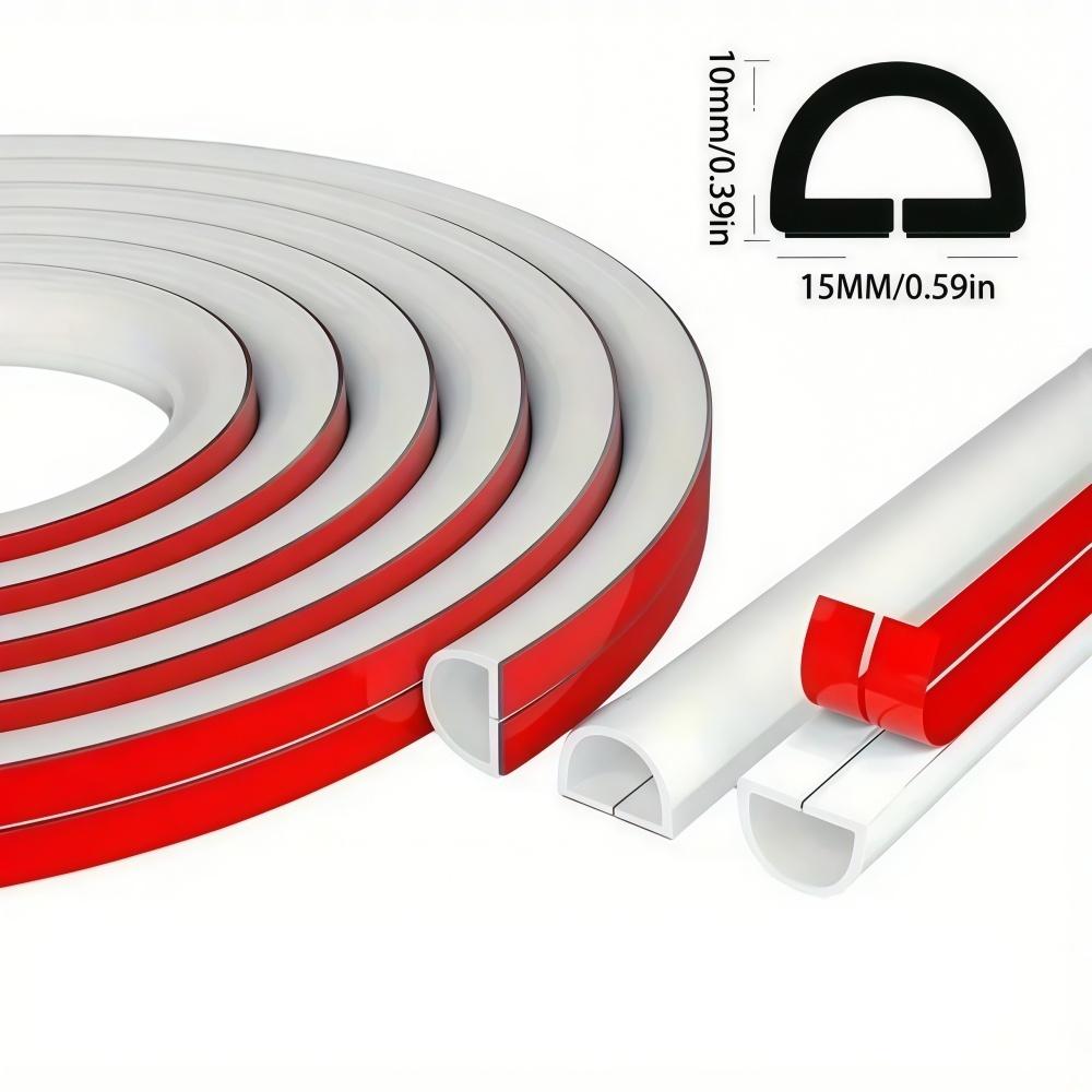 1PC 1mX15mm Cable Protector Self-Adhesive PVC Wire Protection Strip Insulation Cord Protection Cover Wear Resistant Preven 1m белый