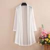 Cardigan Lungo da Donna Primavera Estate Autunno Cardigan Monocolore Giacca Cappotto Larga da Donna Stola da Donna Capospalla