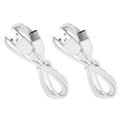 2pcs Quick Charging Cord Wire Male USB To Male Type C Data Cable Support 1A Charging Data Sync Function for Laptops