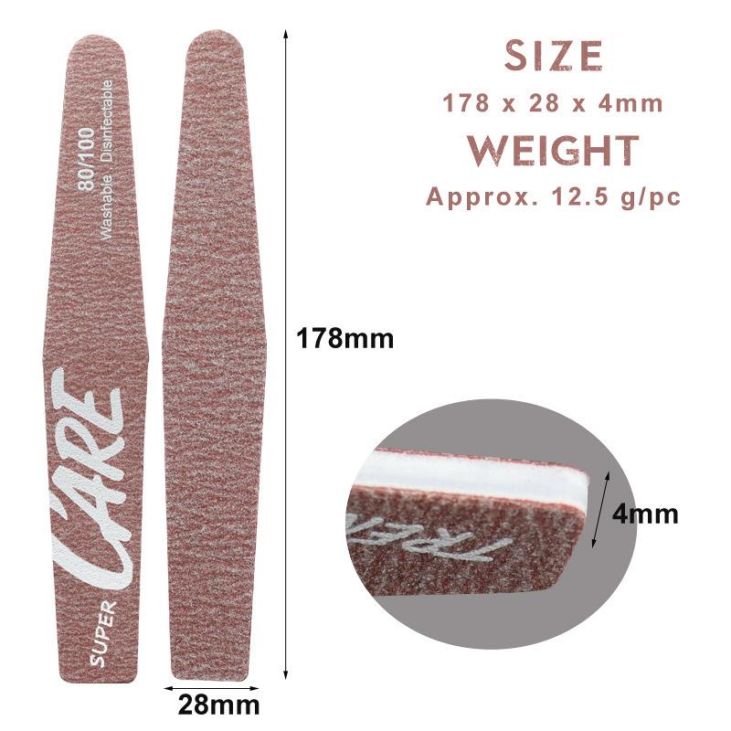 Nail Technician's Double-Sided Shaping & Polishing File - Wear-Resistant, Washable, Thin for Nail Art