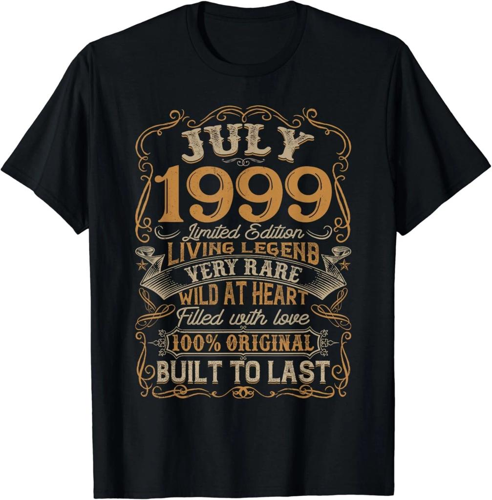 Vintage July 1999 Born In 1999 Bday Party Outfit Gift Unisex T-Shirt