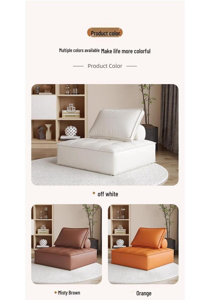 Minimalist Tech Fabric Double Module Sofa for Small Apartments