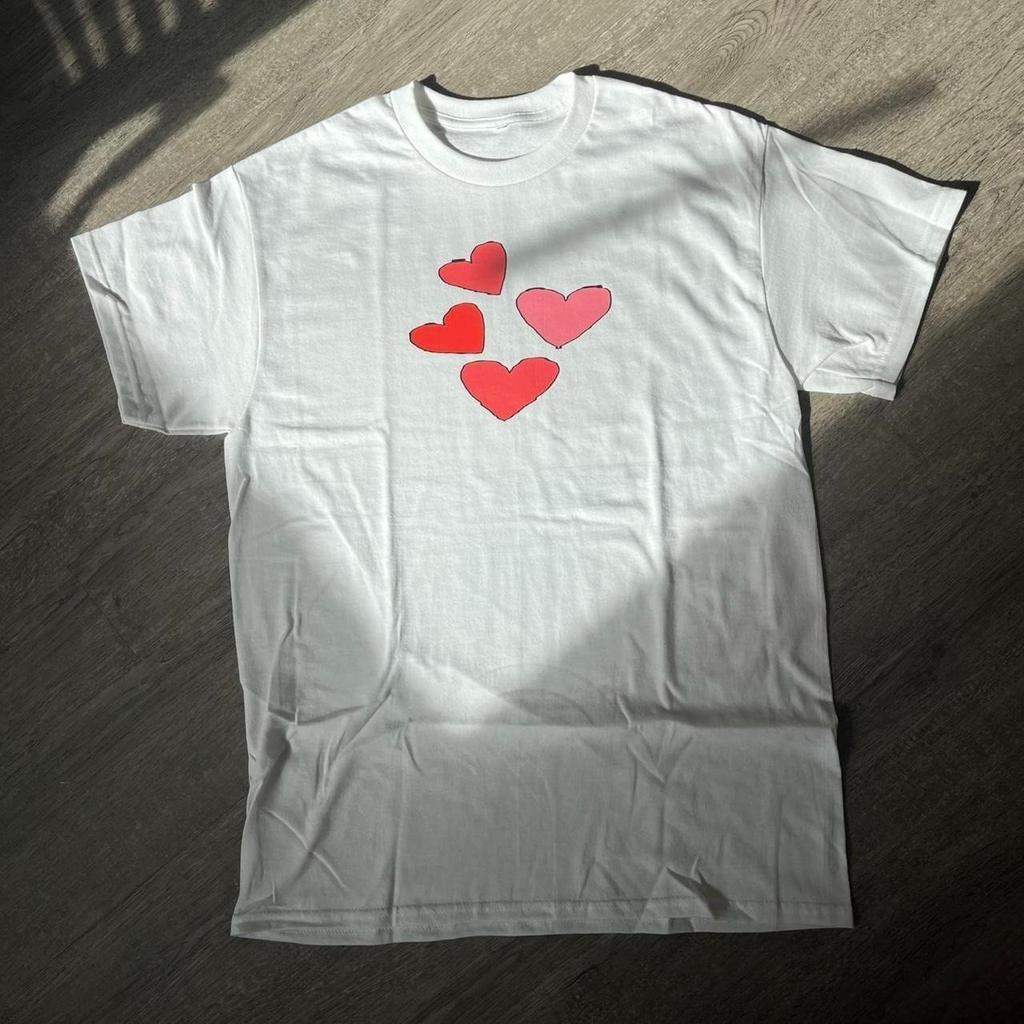 Red and Pink Jaydes Hearts Unisex Tee