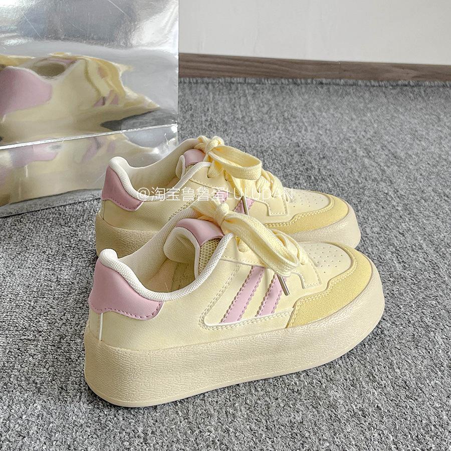 Thick-soled heightening little white shoes women's 2025 spring and summer new retro soft baseplate shoes casual versatile sports moral training shoes