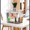 High Quality Transparent Fish Tank Plastic Square Fish Breeding Box With Lid Aquarium Betta Tank