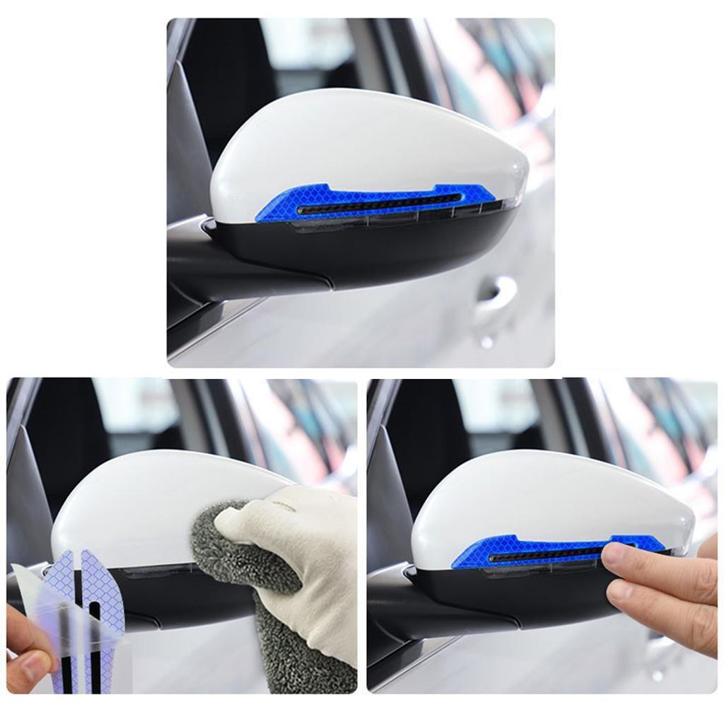 2Pcs Anti-collision Car Door Handle Reflective Stickers