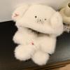 Cute Puppy Ears Plush Hat Scarf Body Winter Ear Protection Cold And Warm Lei Feng Hat