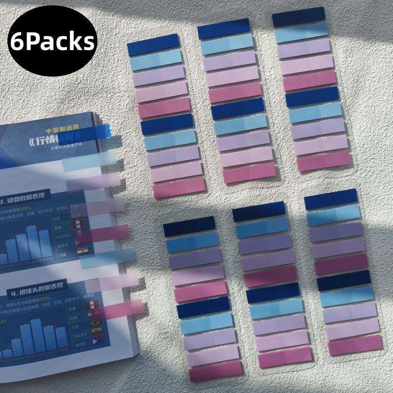 1200pcs Transparent Index Tabs Sticky Notes, Colorful Page Markers, File Classification Stickers Note, Cute Stationery Set