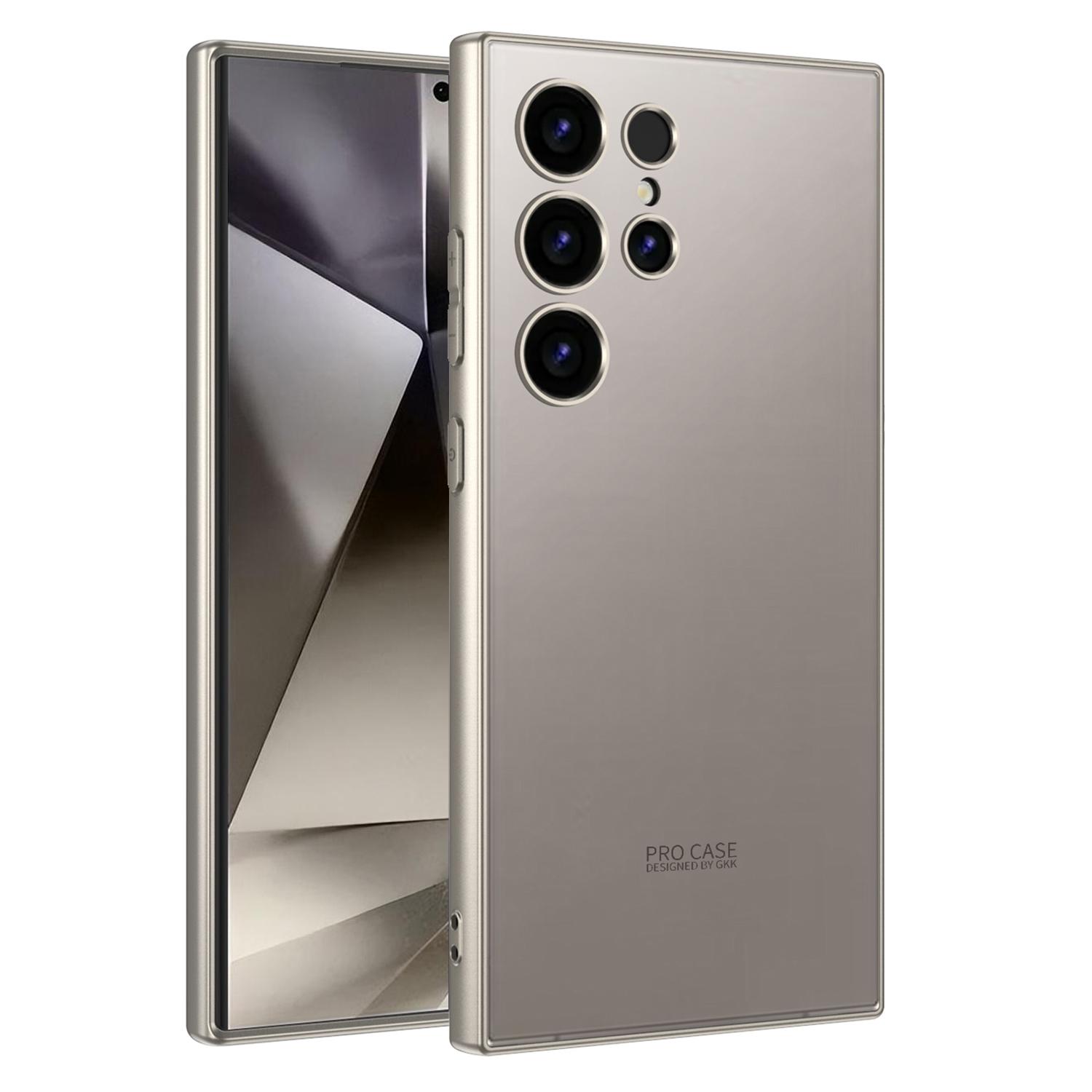 

GKK Чехол для Samsung Galaxy S24 Ultra с матовым покрытием AG, приятным на ощупь, из твердого ПК, защита для телефона Titanium Grey