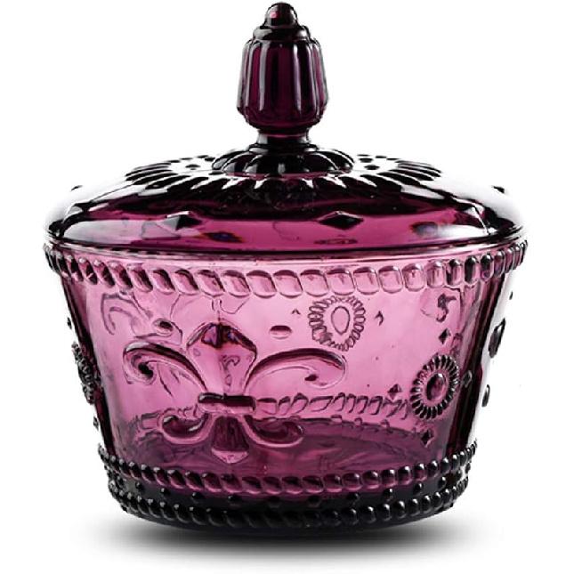 Europejski Retro Nostalgiczny Trójwymiarowy Reliefowy Kolorowy Szklany Słoik Słoik na Cukierki Słoik na Przyprawy z Pokrywką