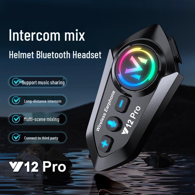 Y12Pro Bluetooth Motorcycle Helmet Headset - Riding Gear Intercom