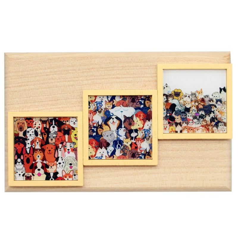 3Pcs/Set Dollhouse Mini Modern Illustrations Minimalist Murals DIY Mini Furniture Model Set Toy Living Room Scene Accessories