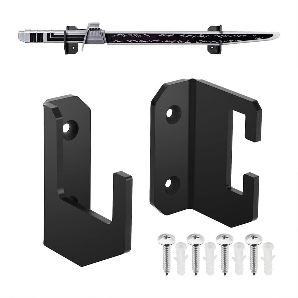 Samurai Sword Holder Horizontal Wall Mount Acrylic Sword Rack Flat Blade Display Stand with Screws