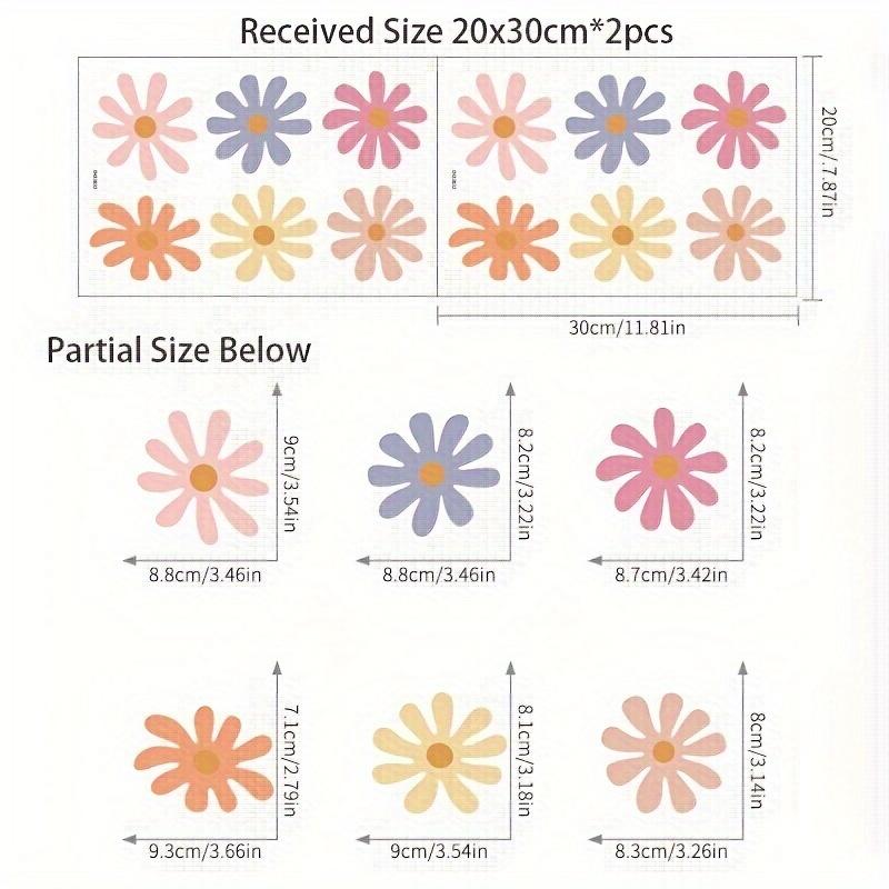 

Бохо цветы ромашки красочные белые акварельные наклейки на стену для детской комнаты наклейки на стены детские украшения дома для девочек спальня разноцветный