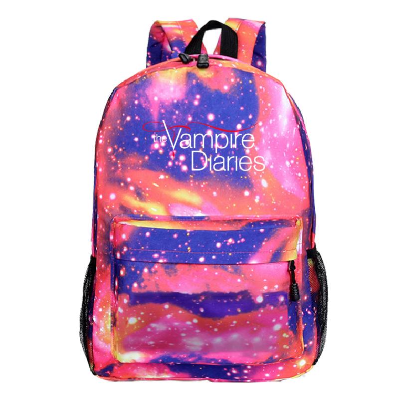 Vampire Diaries Peripheral Elementary and Secondary School Bags Grades 3-6 Casual Backpacks