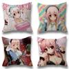 Beautiful Super SSonico Anime  4545cm Cushion Cover Pillow Cover Decor Pillowcase Home Pillowcase for Couch Pillow