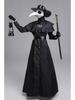 Steampunk Medieval Plague Doctor Costume with Raven Bird Beak Mask