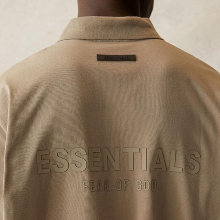 Fear of God Essentials Short Sleeve Polo Unisex Tops Moss FOG-SS21-583