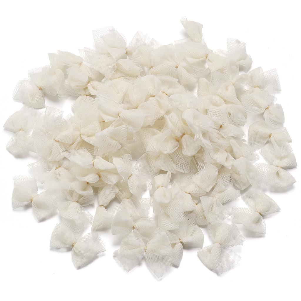 10pcs/lot Mini Mesh Bows Headwear Fresh Cute Color Loose Bow Beads for Craft Handwork Decoration DIY Hairpins Earrings Material