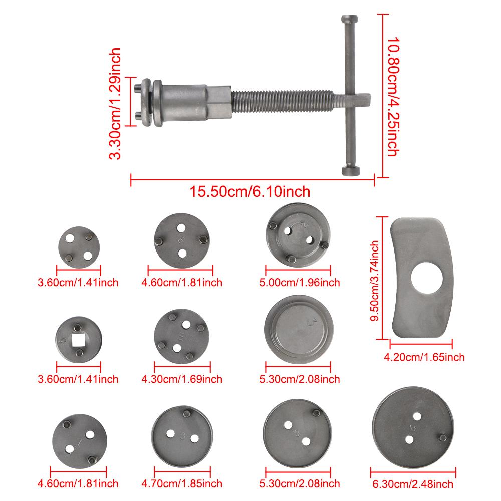 1 Set Piston Compressor Tool Kit Set Car Disc Brake Caliper 12PCS/13PCS Rewind Back Brake Durable And Reliable Convenient