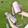 Handheld Portable Crossbody Drawstring Adjustable Shoulder Strap Children Adult Insulated Cup Storage Bag