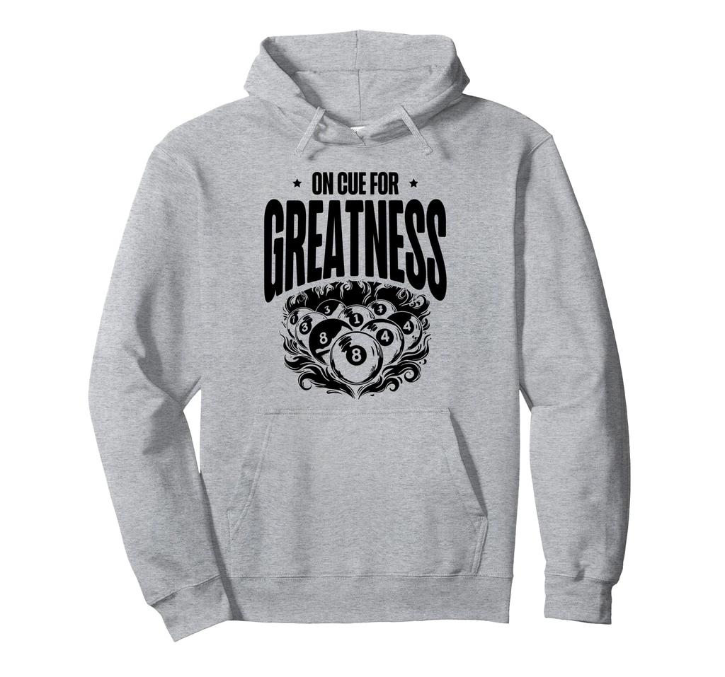On Cue For Greatness Billiard Cue Pool Snooker Hoodie