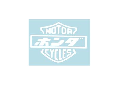 Cutting Stickers Honda White Set of 2 10cm