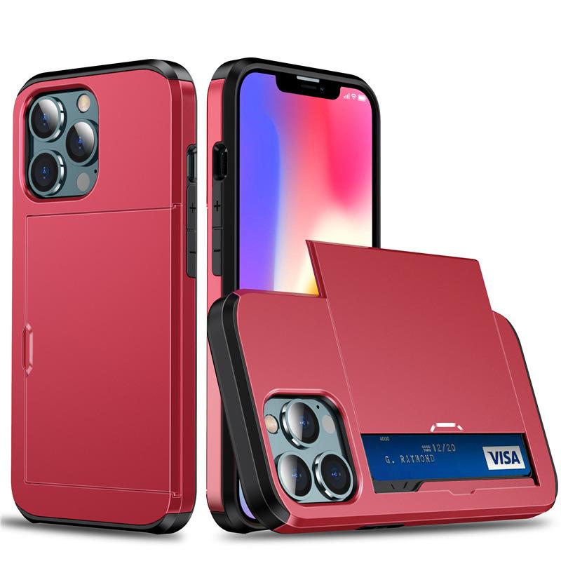 Applicable to iPhone17ProMax mobile phone case, Apple 16 card slider cover armor Samsung S25 armor Note20