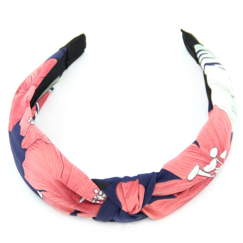Women's Fashion Cross Knot Printed Headband Hair Accessory