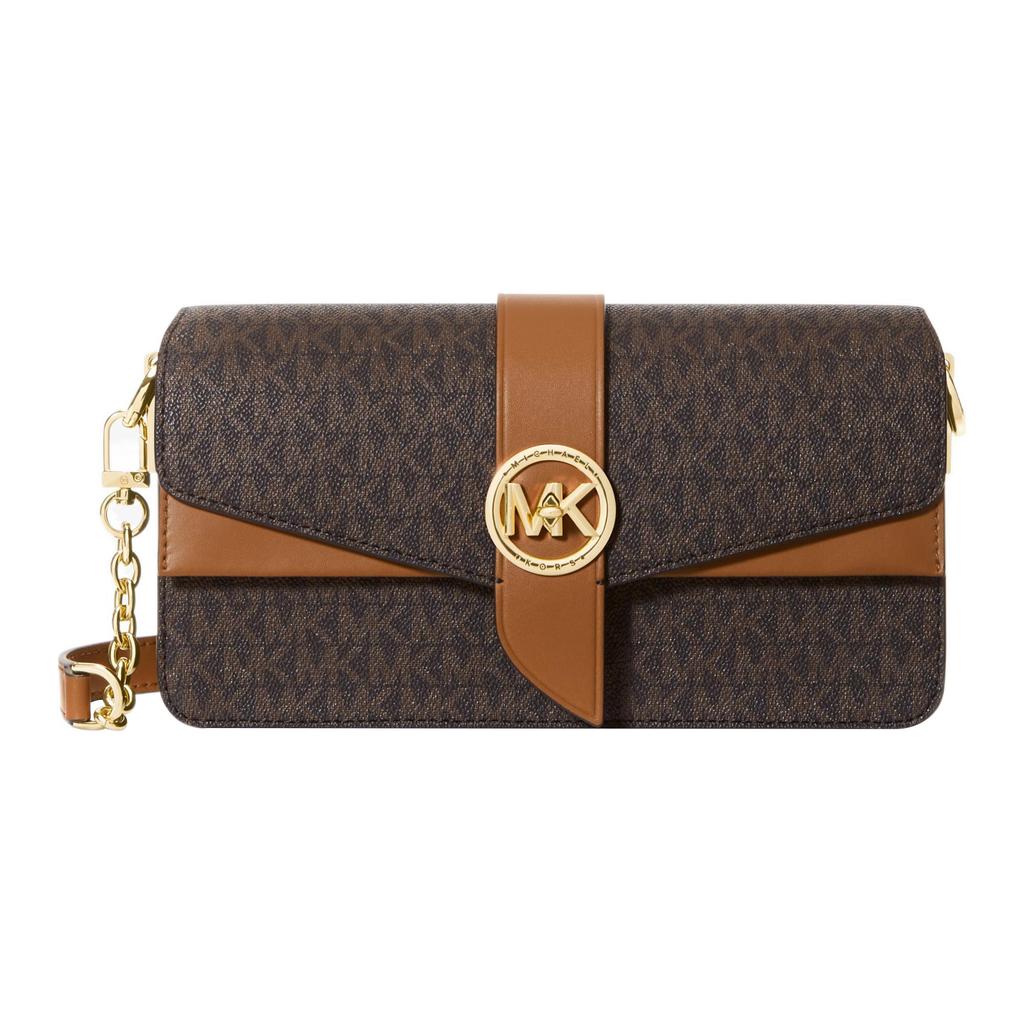 New MICHAEL KORS Greenwich Artificial Leather Crossbody Bag, Shoulder Bag Women's Brown 30H1GGRL6B-252