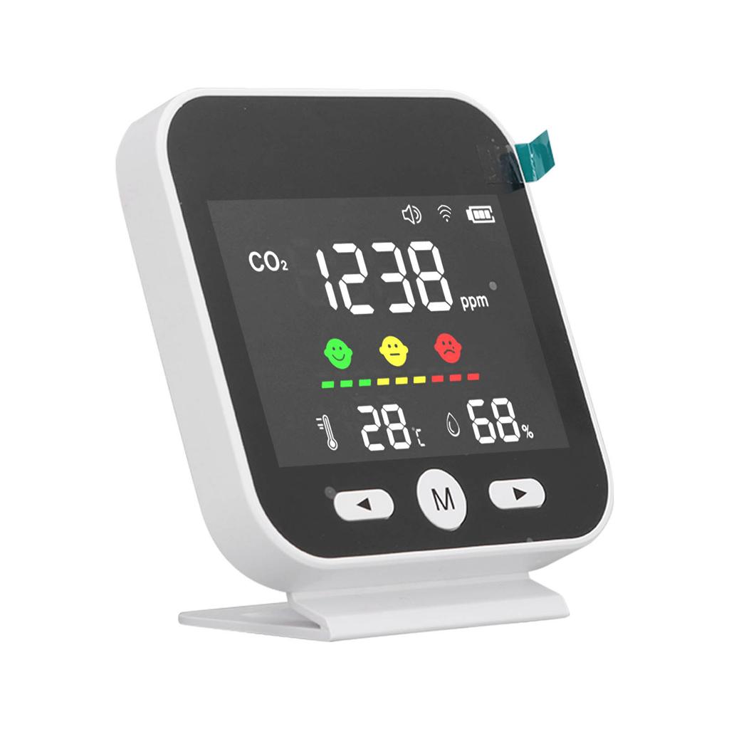 White Smart Air Quality Monitor LCD Screen WIFI CO2 Temperature Humidity Detector Meter for Tuya
